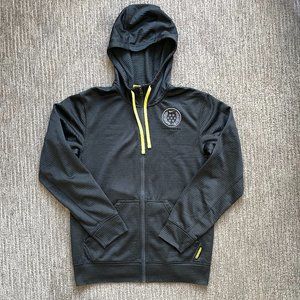 Men's Small Nike Livestrong Therma Fit Full Zip Fleece Hoodie Sweatshirt Gray